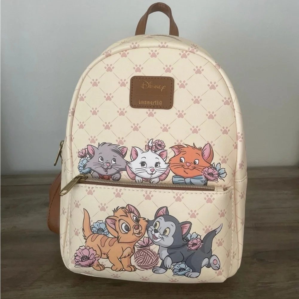 Rare Loungefly Disney Cats Mini Backpack and various cat accessories